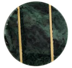 Forest Green Round Brass Marble Stone Cabinet Knobs
